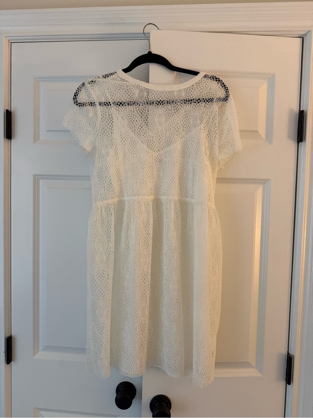 Little Moon Cream Lace Mini Dress